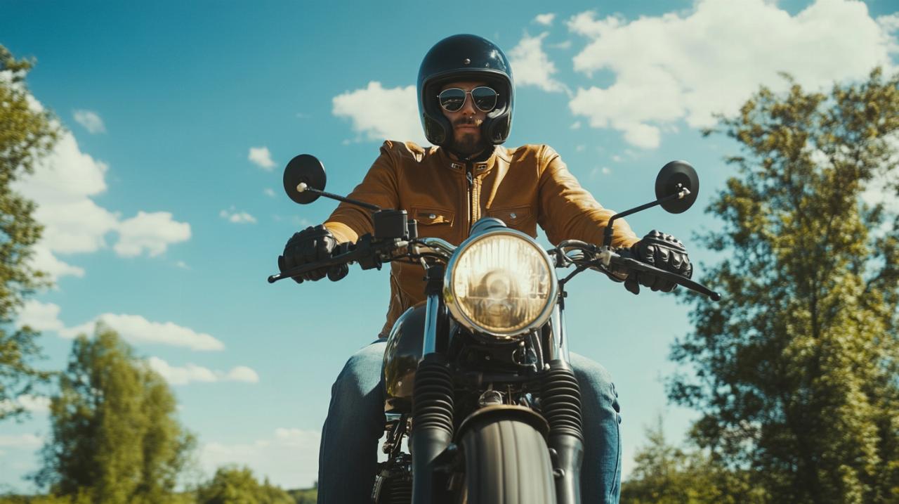 El arte del cuero envejecido: ¿Por qué llevar cuero en moto? – Moto cafe racer para un look auténtico y atemporal